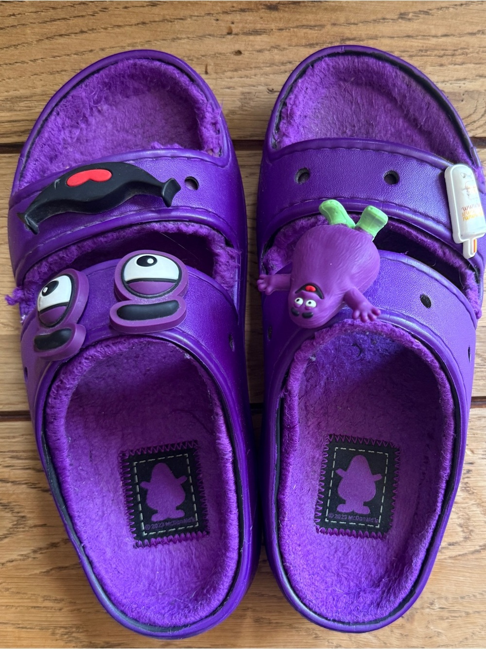 McDonald's x Crocs Grimace Cozzzy Sandal with Fun Charms